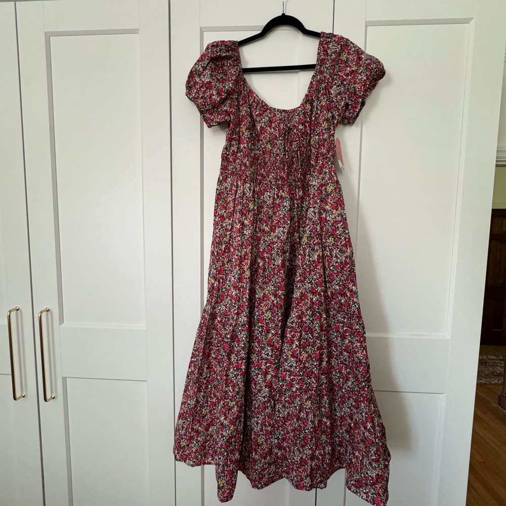 Arula red floral maxi dress